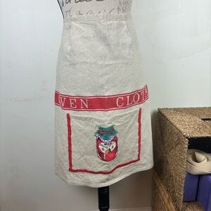 Handcrafted oven cloth towel apron/jar of honey